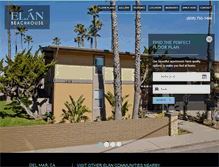 Tablet Screenshot of elanbeachhousedelmar.com